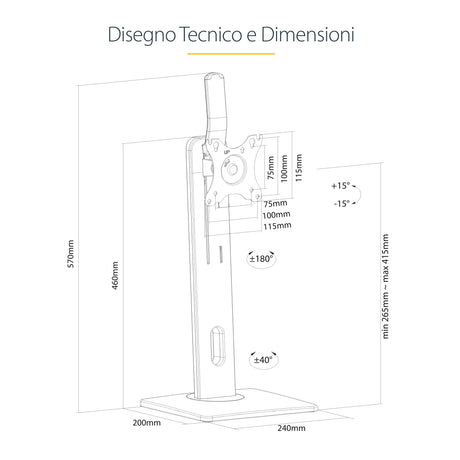 EAN 0065030891868 - StarTech.com FPPNEUSTND soporte para monitor 86,4 cm (34") Negro imagen 23