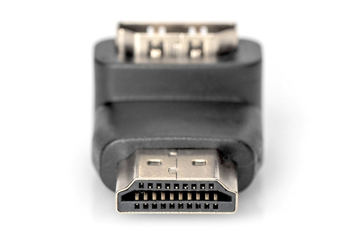 Adaptador Hdmi Macho A Hdmi Hembra Acodado Negro