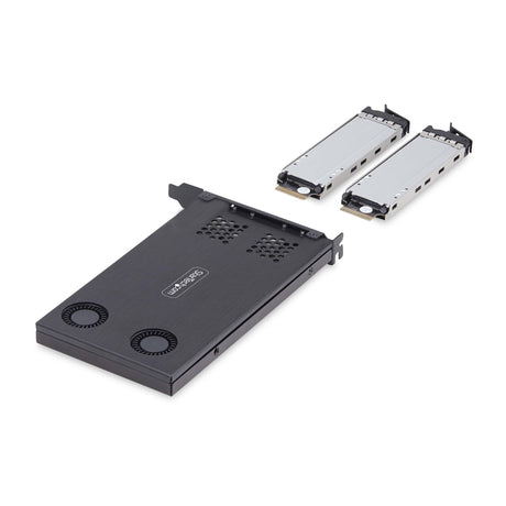EAN 0065030904650 - StarTech.com 2M2-REMOVABLE-PCIE panel bahía disco duro Placa de bus común o backplane Negro imagen 3