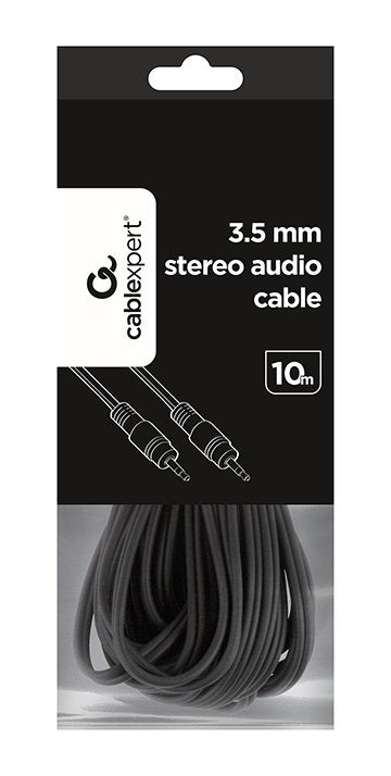 Gembird Cable De Audio Jack 3.5 M/M 10m Negro  Cca-404-10m