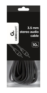 Gembird Cable De Audio Jack 3.5 M/M 10m Negro  Cca-404-10m