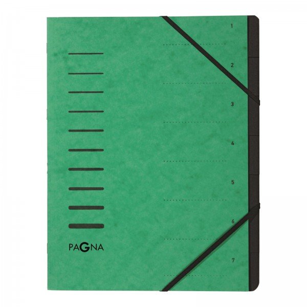 Pagna Carpeta Organizadora Din A4 7-Vías Verde