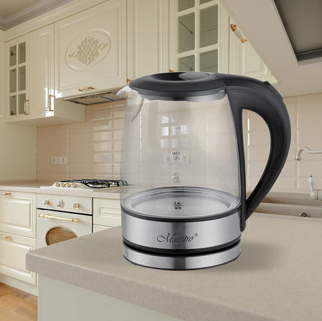 EAN 4820177144965 - Feel Maestro MR062 tetera eléctrica 1,2 L 1630 W Negro, Transparente imagen 2