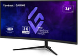 Viewsonic Vx3418c-2k (86.4 Cm (34 Zoll), Negro, Uwqhd, Va, Curved, Free Sync Premium, 180hz Panel) Vx3418c-2k