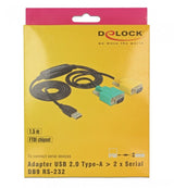 Delock Adaptador Usb 2.0 Seriell 2x 9 Pin St