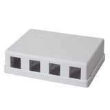 Logilink- Caja De Montaje En Superficie Keystone 4 Puertos Utp, Blanco, En Blanco