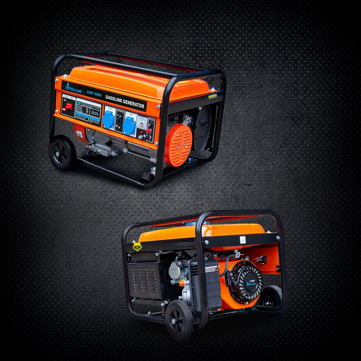 Extralink Ex.30349 Motor-Generador 2800 W 15 L Gasolina Negro, Naranja