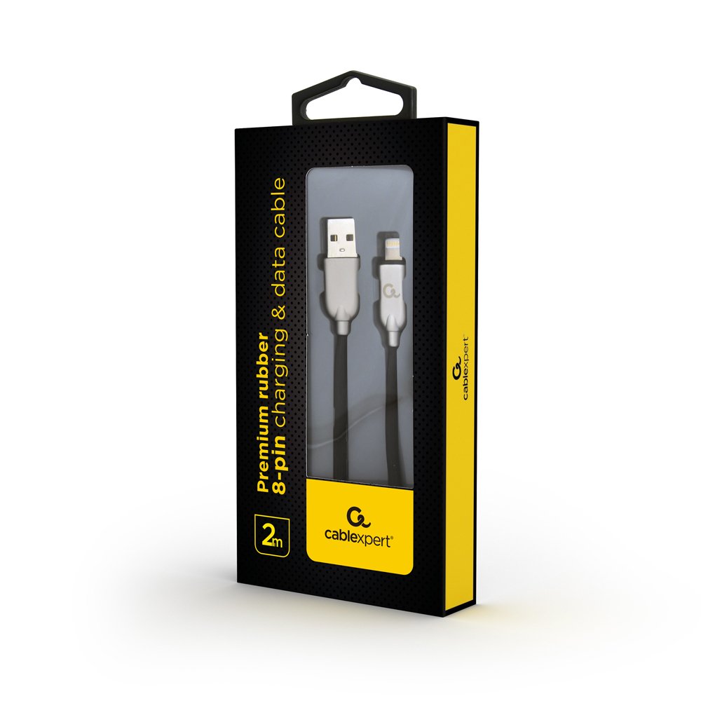 EAN 8716309107921 - Cablexpert CC-USB2R-AMLM-2M cable de conector Lightning Negro imagen 2