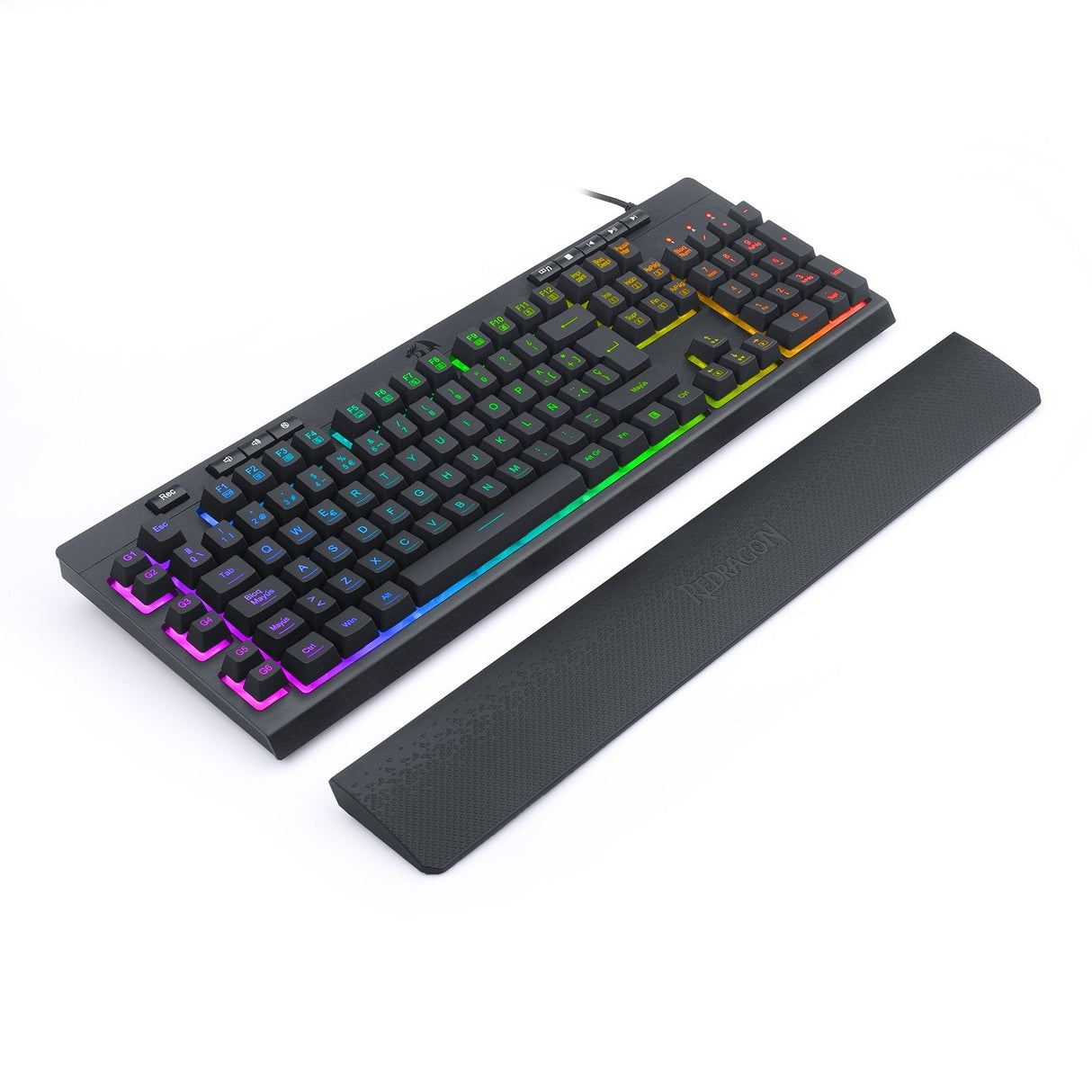 Redragon Shiva Teclado Gaming Membrana Rbg Reposamuñecas Español España Negro