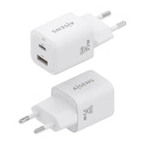 Aisens Cargador Gan 35w, 1xusb-C Pd3.0 Qc4.0, 1xusb-A Qc3.0, Blanco