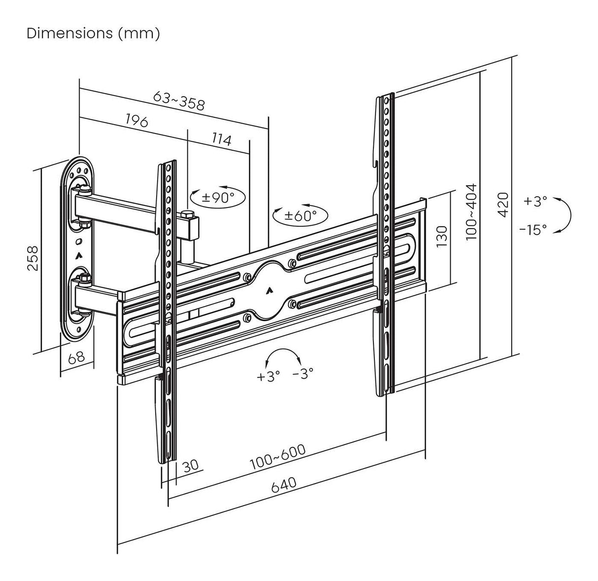 EAN 8435739902325 - AISENS WT70TSLE-323 soporte para TV 177,8 cm (70") imagen 7