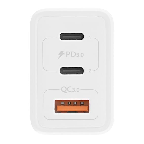 Tnb Cargador Gan Charger 2 Usb-C  Power Delivery + 1 Usb-A 65w - White