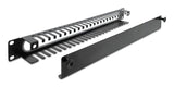 Delock 19? 1 He Cablemanagement Rangierpanel Mit Öffnung Und Kantenschutz Schwarz