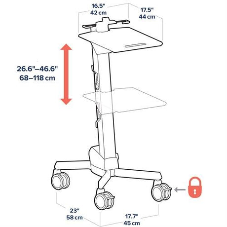 EAN 0698833015119 - Ergotron Neo-Flex Laptop Cart Gris Portátil Carro/soporte de suelo con ruedas multimedia imagen 3