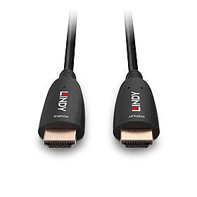 Cable Lindy  Fibra Óptica Híbrido Hdmi 2.1 8k60 Negro, 10 Metros, Cable Aoc 38510