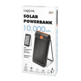 Banco De Energía Solar Logilink 10000 Mah 2x Usb-A Qc Y 1x Usb-C Pd