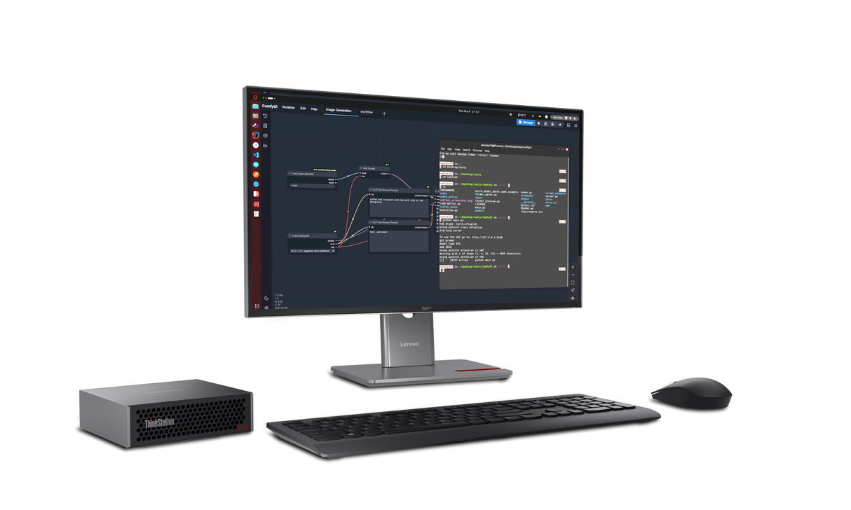 EAN 1992723012400 - Lenovo ThinkStation PGX GB10 128 GB LPDDR5x-SDRAM 1 TB SSD DGX OS Mini Tower Mini PC Negro imagen 10