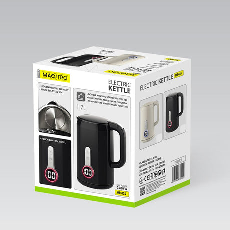 EAN 4820096555903 - Maestro MR-025-BLACK tetera eléctrica 1,7 L 2200 W Negro imagen 3