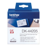 Brother Dk44205,Adhesivo ExtraaBle,Blanco,Rodillo (6,2 Cm X 30,5 M) 1 Bobina(S) Etiquetas,Para Broth