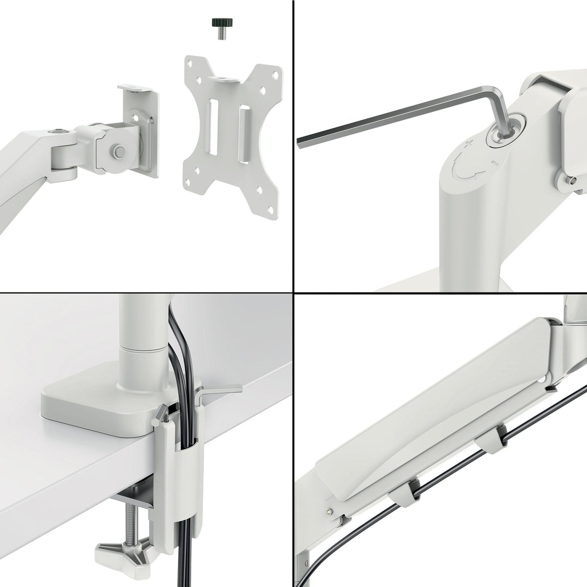 Leitz Dual Monitor- Y Laptop Arm Gris, 1120x110x600
