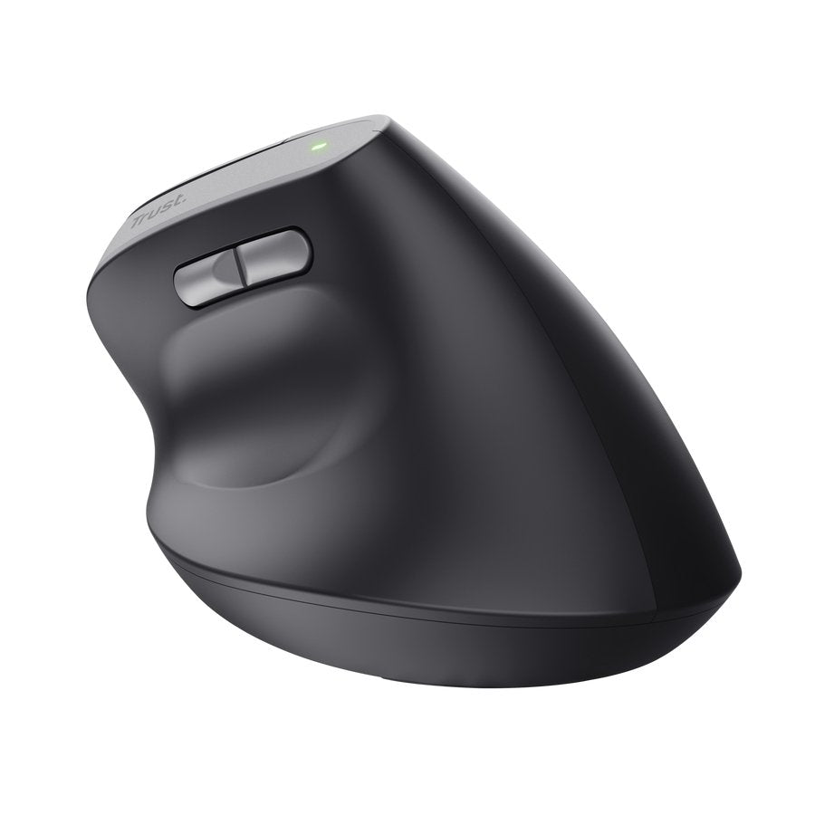 Ratón Trust Yuno Vertical Inalámbrico - Ergonómico - Recargable - Negro