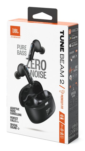 Auriculares  Jbl Tune Beam 2 Black Inear True Wireless Jbltbeam2blk