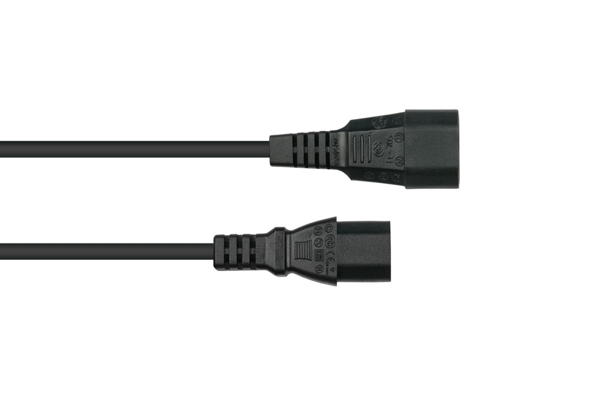 Kabelmeister Contacto De Protección-St. 90° Angulado. An C13 Negro 3m