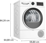 Bosch Home Wqg241001 Serie 6, Secador De Bomba De Calor Blanco/Negro, 60 Cm Wqg241001