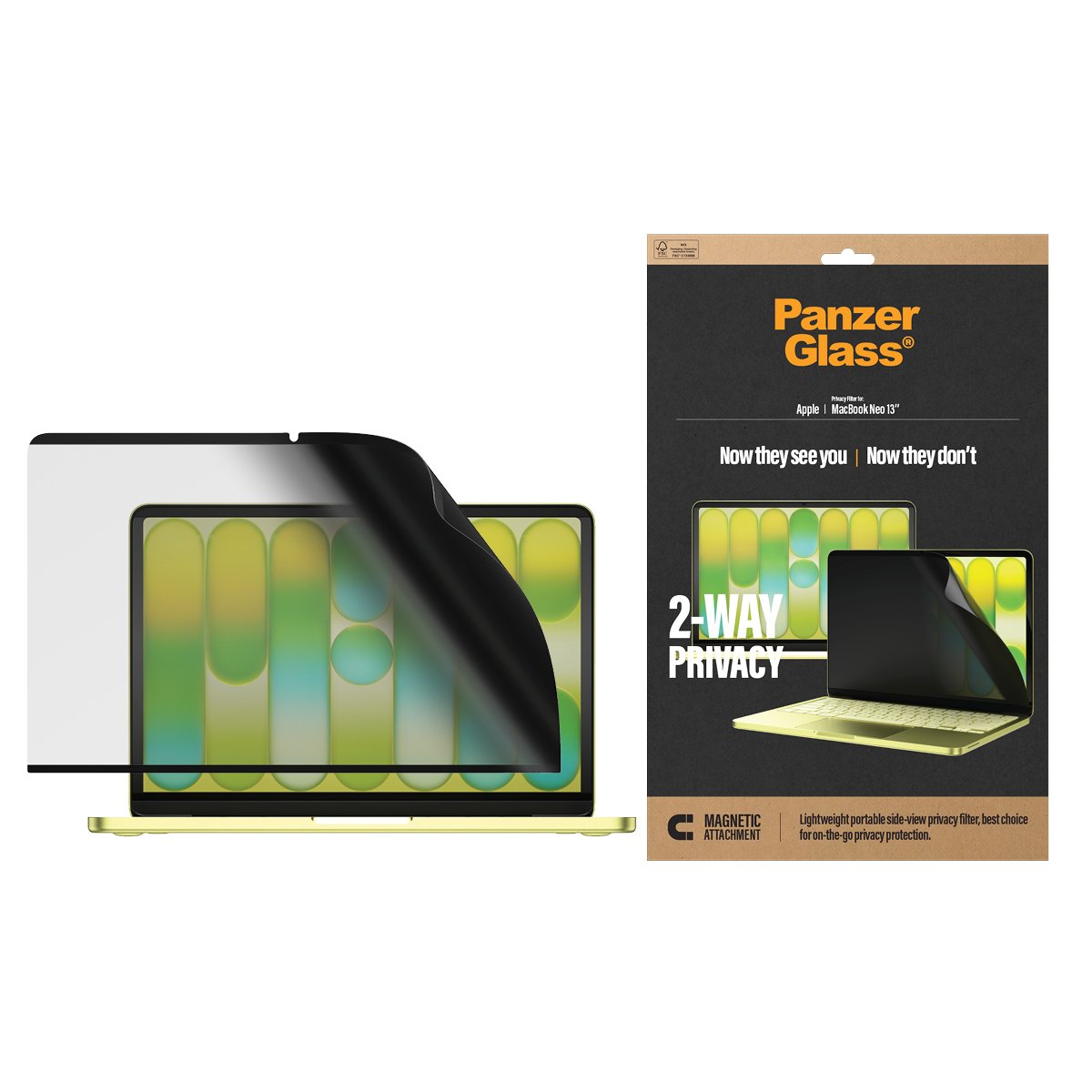 Panzerglass Apple Macbook Neo 13' Magn. 2-Way Privacy Pet