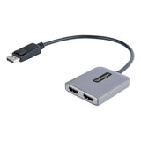 EAN 0065030885096 - StarTech.com MST14DP122HD adaptador de cable de vídeo 0,3 m 2 x HDMI Negro, Gris imagen 1