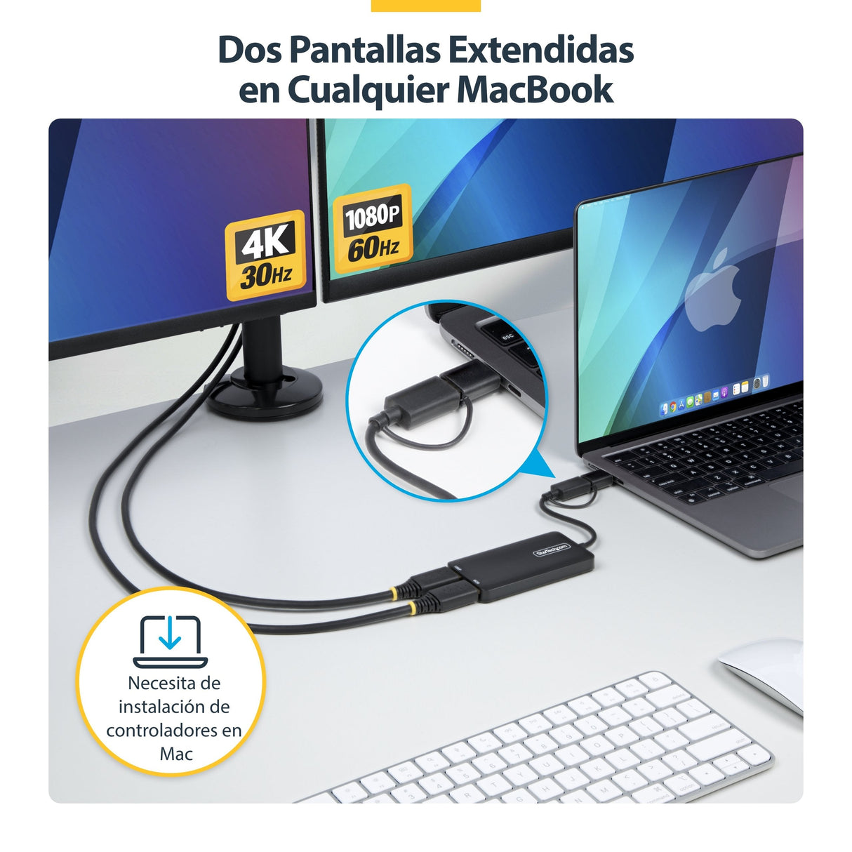 EAN 0065030894012 - StarTech.com 107B-USB-HDMI Adaptador gráfico USB 3840 x 2160 Pixeles Gris imagen 12