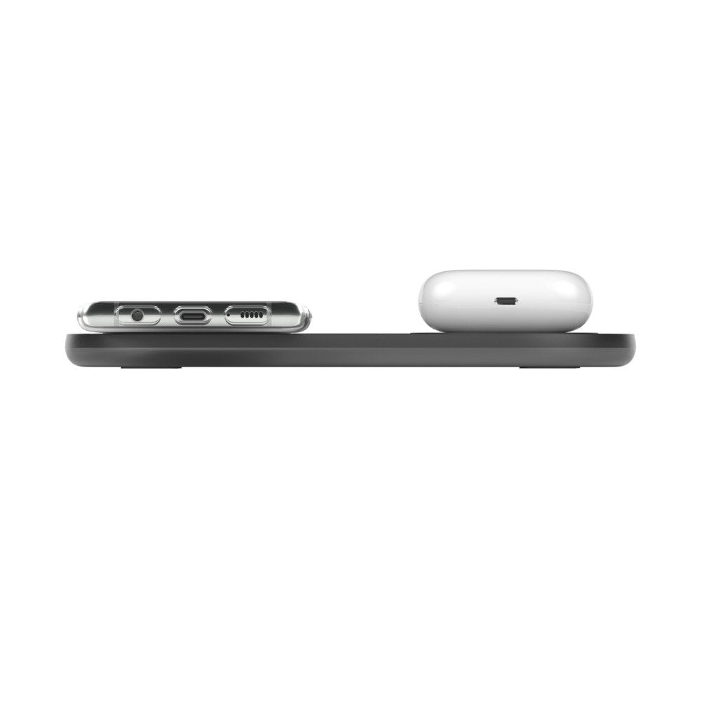 Base De Carga Inalámbrica Dual De Belkin 2x 10w Con Fuente De Alimentación, Negra