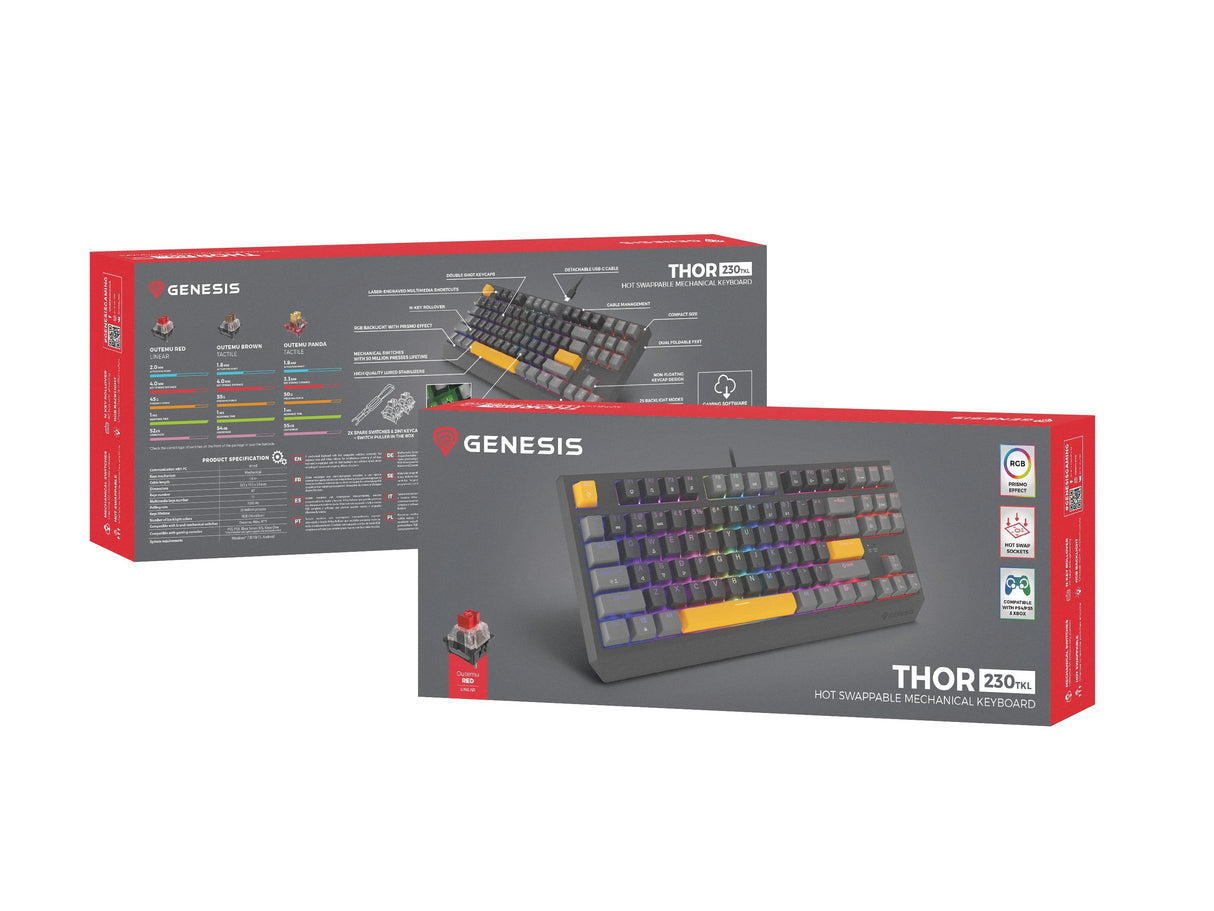 Genesis Thor 230 Tkl Anchor Gray Positive Rgb Outemu Red