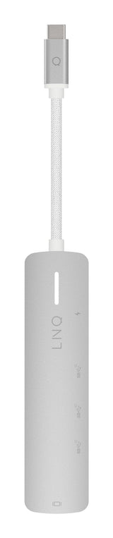 Hub 5 Puertos Pro Usb-C 140w Gris Linq Usb-C/ 1xusb3.2, 1xhdmi, 1xusb-C Pd Hasta 140w, 2xusb-C