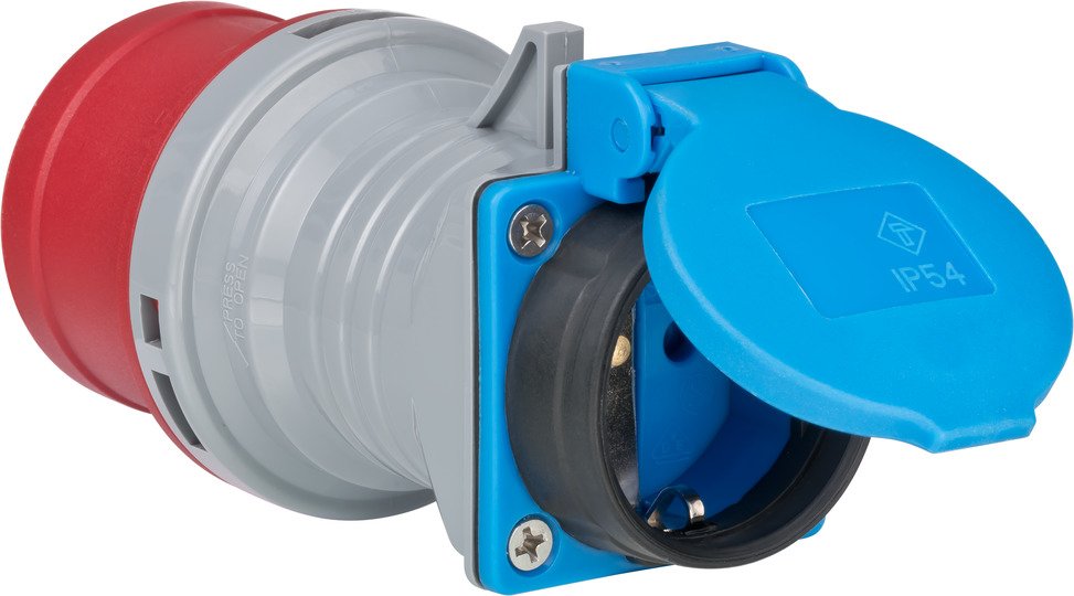 EAN 4007123670383 - Brennenstuhl 1081690 adaptador de enchufe eléctrico Azul, Gris, Rojo imagen 1