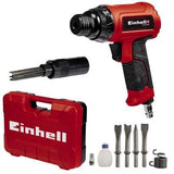 Martillo Cincel Neumático Einhell Tc-Pc 45 Set (Rojo/Negro, Con Juego De Cinceles De 4 Piezas, Removedor De Óxido De Aguja, Estuche)
