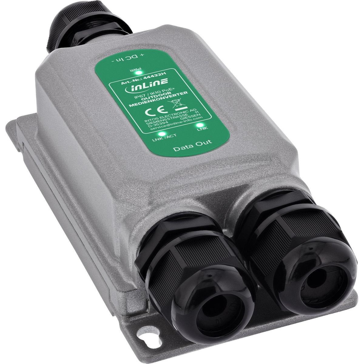 Convertidor De Medios Inline® Poe+ Para Exteriores Ip67 Ik10 1 Gb/S Rj45 Sfp  Inline®