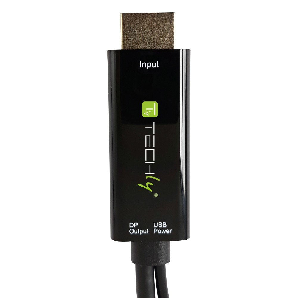 Techly Icoc Hdmi-Dp12a Adaptador Hdmi A Displayport Con Alimentación Usb 4k*30hz M/F