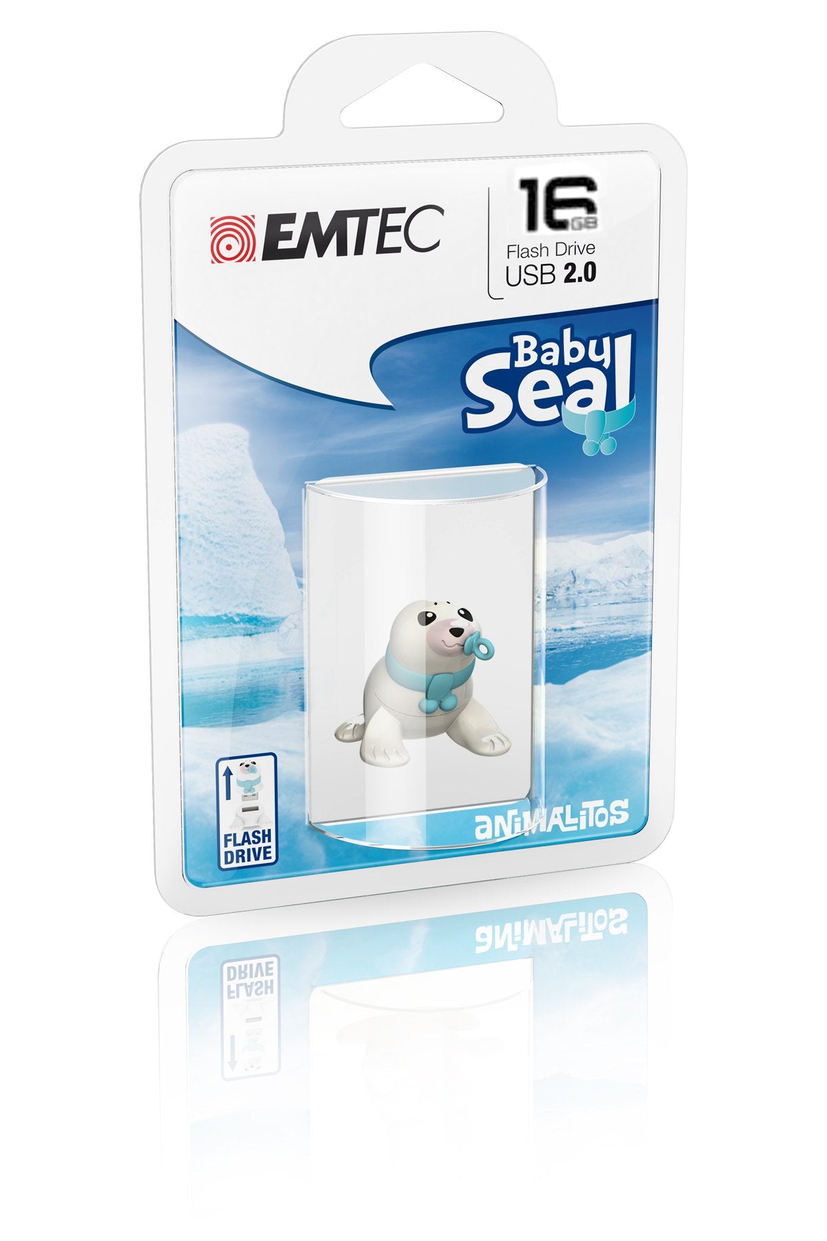 Pendrive Emtec Usb-Stick 16 Gb M334  Usb 2.0 Animalitos Baby Seal