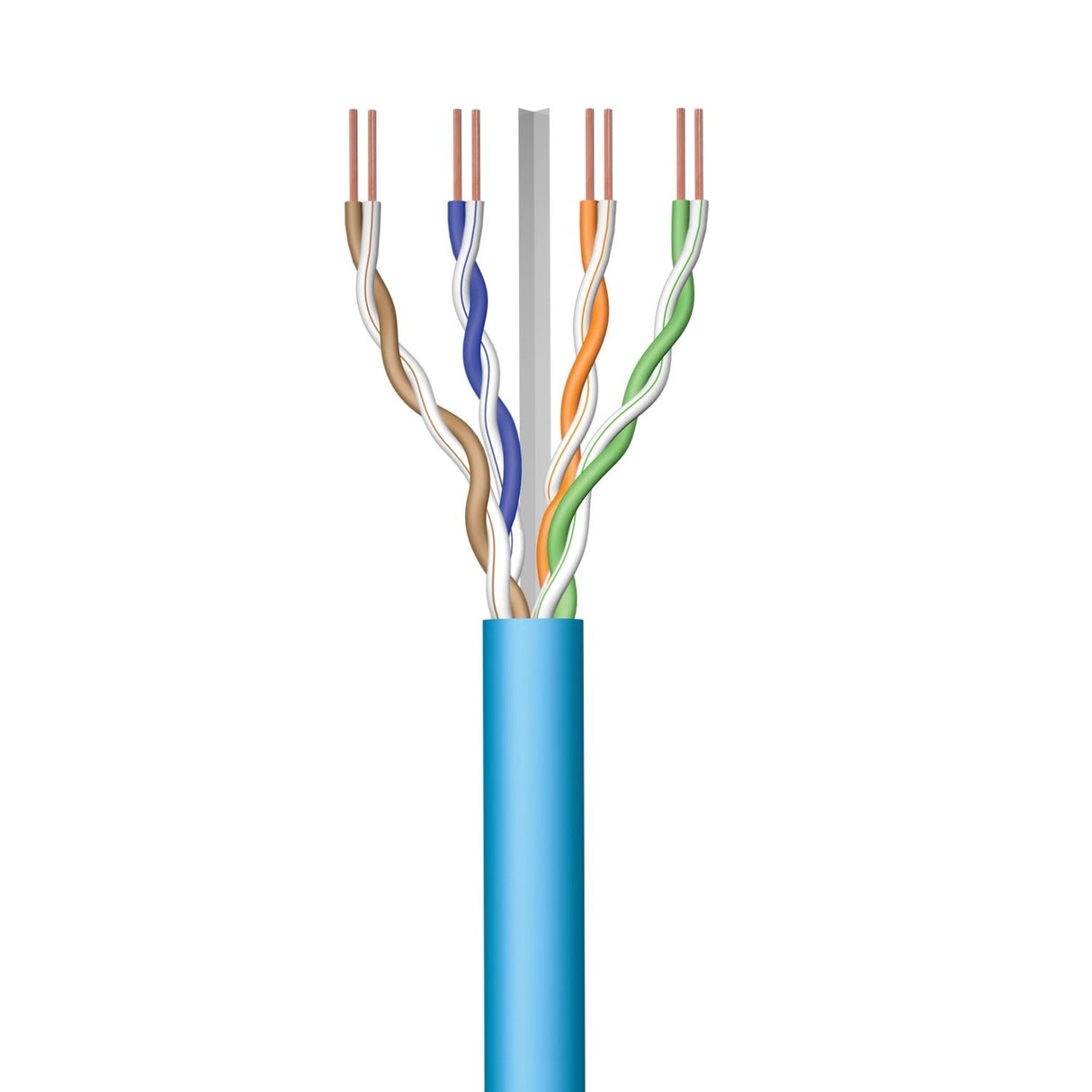 Ewent Im1222 Cable De Red Azul 50 M Cat6a U/Utp (Utp)