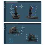 Sistema De Control De Vuelo Hori Hotas Y Soporte Negro, Para Pc