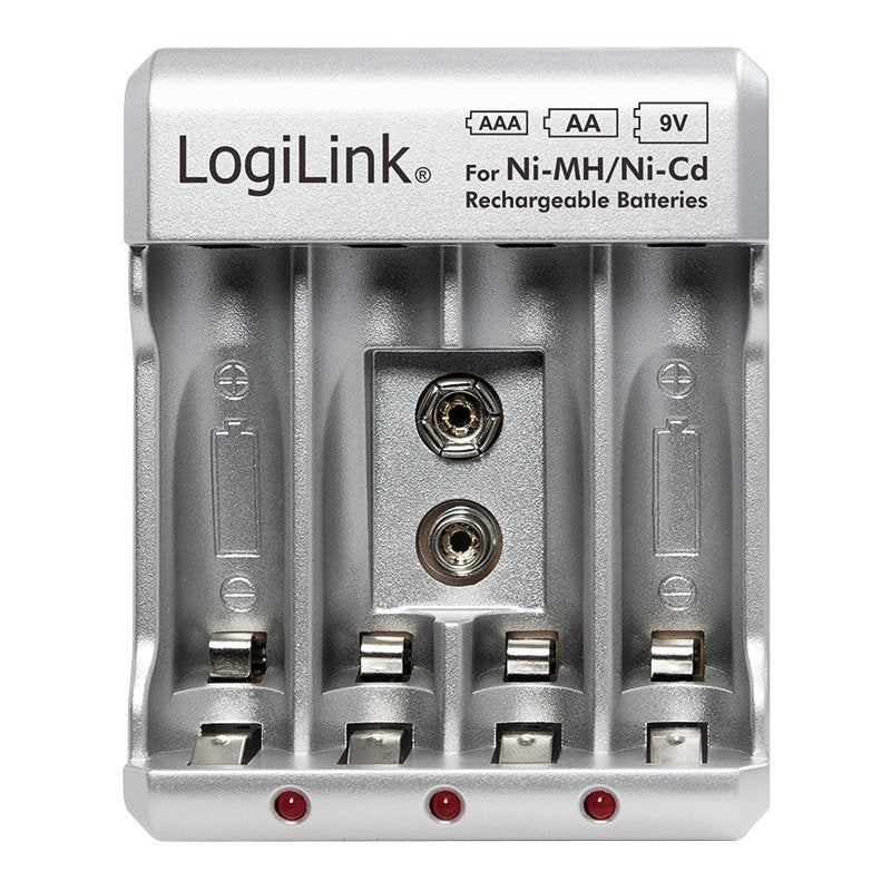 Logilink Pa0168 Cargador De Batería Ni-Mh/Ni-Cd Aa/Aaa/9v