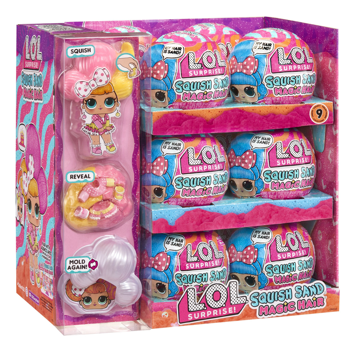 Muñeca  Mga Entertainment L.Ol Surprise Squish Sand Magic Hair Tots