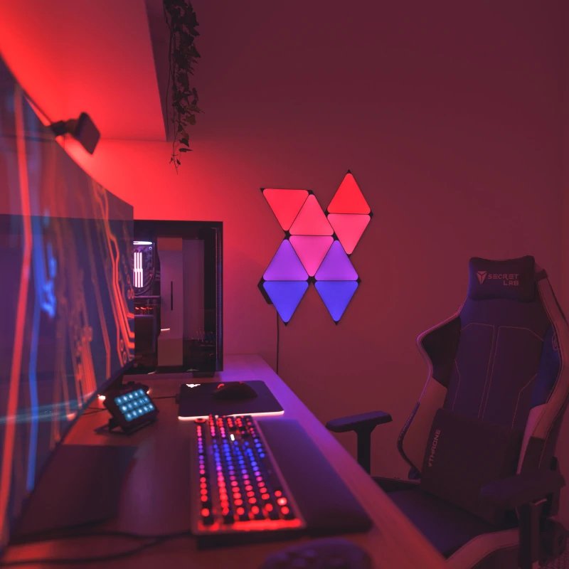 Nanoleaf Shapes Mini Triangles Ultra Negro Expansion 10 Pk
