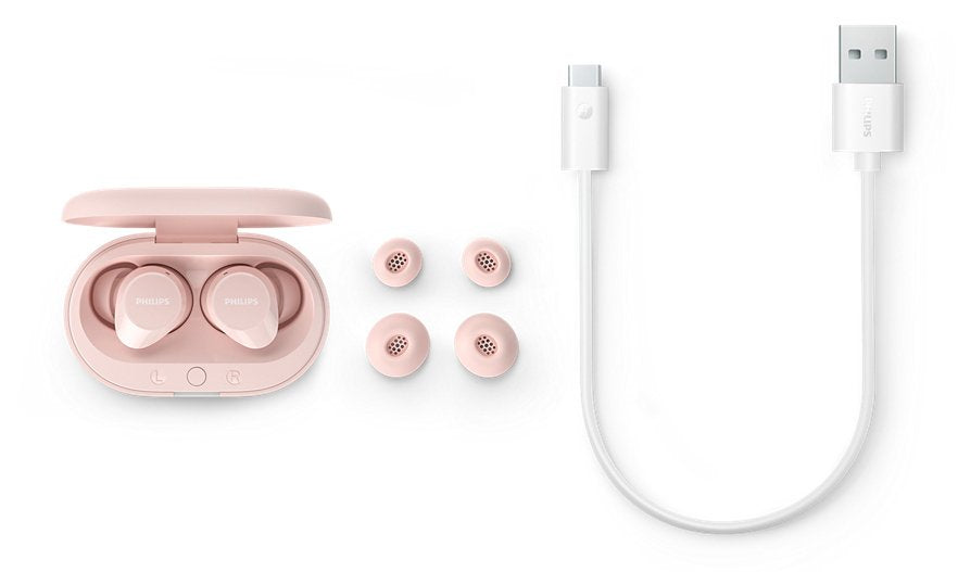 Auriculares Bluetooth Philips Tat1209 Con Estuche De Carga Autonomía 6h Rosas