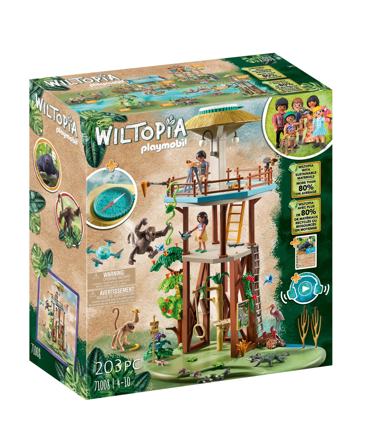 Playmobil 71008 Wiltopia Forschungsturm Mit Kompass, Konstruktionsspielzeug 71008