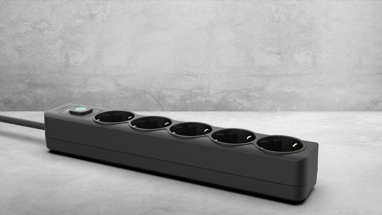 Regleta Inca Ipw-44sy  Negro 5 Salidas Ac 230 V 1,5 M