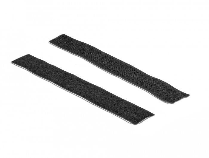 Delock Cinta De Velcro Autoadhesiva Con Adhesivo Y Cinta De Bucle L 5 Mx W 25 Mm Negro