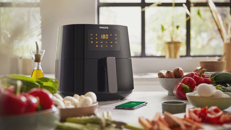 EAN 8710103975571 - Philips Essential HD9280/70 freidora Sencillo 6,2 L 2000 W Freidora de aire caliente Negro, Plata imagen 6