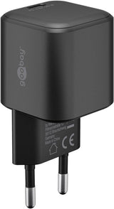 Cargador Rápido Goobay 20w Usb-C Pd Gan (Negro) 76690